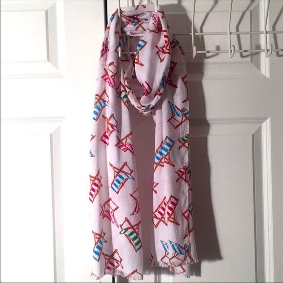 Talbots Accessories - Talbots Rare Lounge Chair Print Summer Scarf Wrap